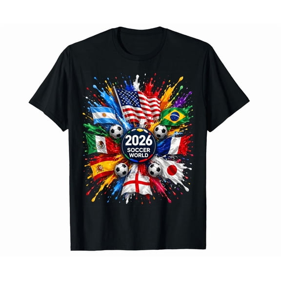2026 Soccer World Usa Flag Burst Fan Shirt Unisex S-5XL Hot Trending Shirt, Vintage Birthday Gift