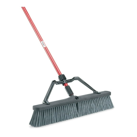 Libman 825 Rough-Surface Heavy-Duty Push Broom with Resin Brackets, 24" CA1