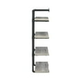 thumbnail image 2 of Hollywood Regency Wall Shelf - 4 Tier Wood Metal Decor Display - Gray Black Finish - 24 Inch, 2 of 3