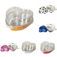 thumbnail image 5 of Mosiee 10Pcs 100ml Tin Foil Aluminum Foil Pudding Cup With Lid Heart-shaped Disposable Mini Mousse Cupcake Containers Baking Mould, 5 of 9