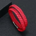 thumbnail image 4 of SUSHANG Braided Leather Bracelet Braided Bracelet Made of Leather in Black or Brown – Men'S Bracelet with Magnetic Clasp Made of Stainless Leather Bracelet Men Including Extra Link, 4 of 9