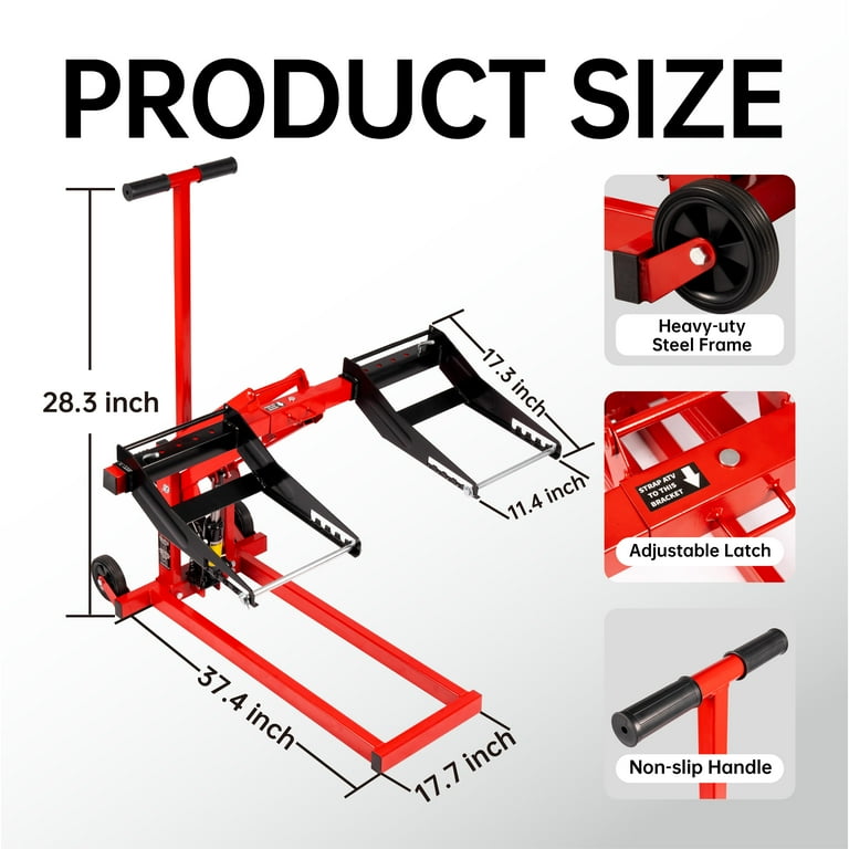 Maxority, Riding Lift Jack, 300lb Capacity, Adjustable, Safety Maxority, Riding Lift Jack, 300lb Capacity, Adjustable, Safety