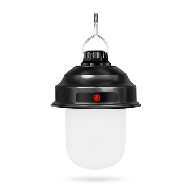 Tignapoo Emergency Waterproof LED Camping Light with Rechargeable Batteries - Multifunctional Portable Flashlight in Black, Ideal for Outdoor Adventures, IPX4 Rated, Long Battery Life