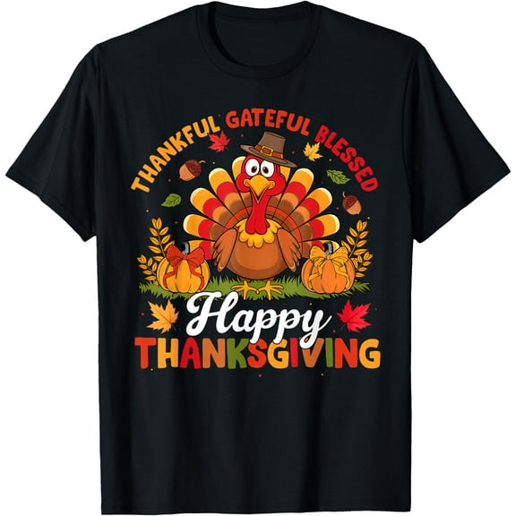 Happy Thanksgiving Turkey Family Matching Dinner Fall T-Shirt