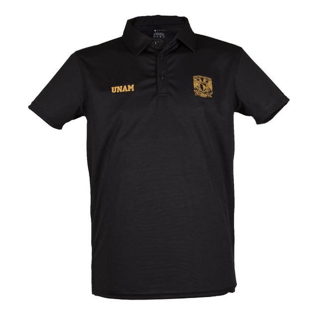 OLD SCHOOL SPORTS UNAM Playera Polo Silueta Sport Negro Hombre OLD SCHOOL SPORTS UNAM Playera tipo polo manga corta