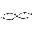 thumbnail image 3 of Spectrum Diversified Steel Sweep Double Wall Mount Rack for Entryway, Closet, Bathroom and Kitchen Storage, 8 Hooks, Black, 3 of 6