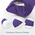 thumbnail image 3 of Crescent 2 Pack Purple Body Pillow Cover, Pillowcases, 100% Pure Natural Cotton Jersey, Soft and Cozy, Envelope Closure, Hypoallergenic, Breathable 21"x 54" (2 Body Pillowcases 21"x54", Purple), 3 of 7