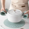 thumbnail image 2 of Silicone Heat Insulation Meal Mat Lightweight Portable Mat for Home Office Table, 2 of 10
