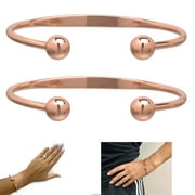 2 Pack Pure Copper Bracelet Relief Joint Pain Arthritis Magnetic Unisex Cuff