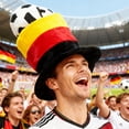 thumbnail image 3 of Unisex Novelty Soccer Ball Cylinder Hat Plush Soft Costume Cap for Sports Fan Party Events Game Day, 3 of 8