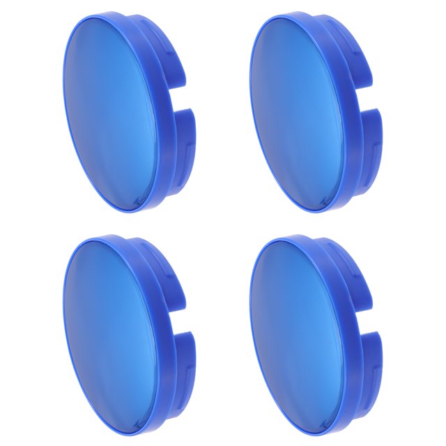 Unique Bargains 4 Pcs 58mm 4 Clips Car Wheel Rim Hub Center Caps Cover with Blue Sticker Blue