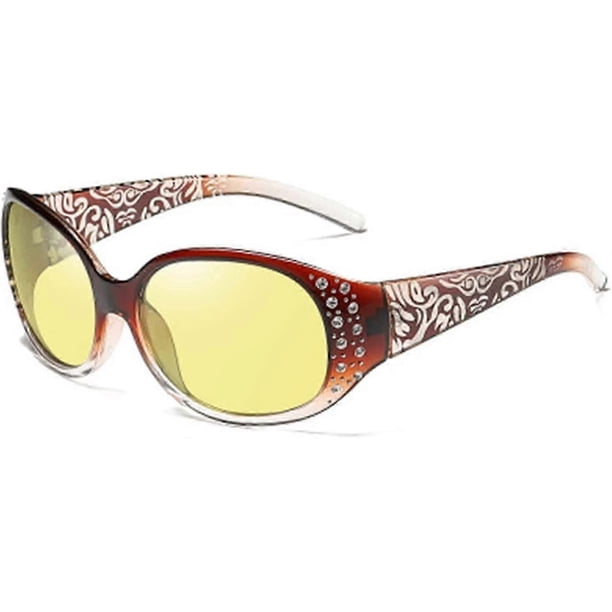 STORE Polarized Night Vision Glasses HD Anti-headlight Car Driving Glasses Vintage Photochromic Sunglasses For Women (Color Name : Night-Discoloration
