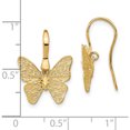thumbnail image 4 of 14K Yellow Gold Jbsp's Polished Filigree Butterfly Earrings (19.1 X 14.8) Made In Italy le1992, 4 of 5