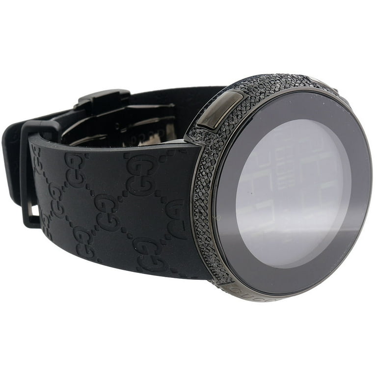 Gucci Men's YA114207 Diamond Watch, 2.50 CT Black, Stainless