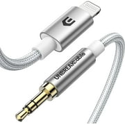 Apple MFi CertifiedUpgraded iPhone AUX Cord for Car Stereo, UNBREAKcable Lightning to 3.5mm Cable 4FT, Headphone Jack Adapter Male Stereo Audio Cable for iPhone 14/13/12/11 Series, SE/XR/XS/X/8/7