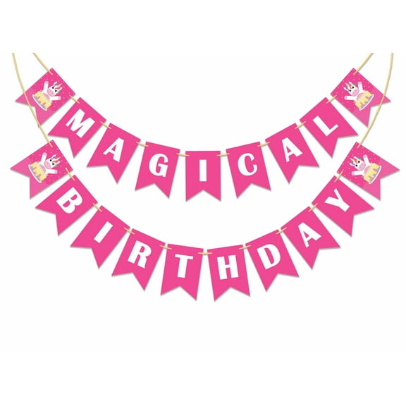 Inkdotpot Birthday Party DecorationsHappy Birthday Party GarlandBaby Girls UnicornPennant Banner Flag