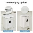 thumbnail image 5 of Subekyu 2.4 Gallon Kitchen Hanging Garbage Can, White, 5 of 8