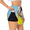 thumbnail image 2 of Haiem Dog Takes a Bath in the Bathtub Women's 2 in 1 Running Shorts - Lightweight Athletic Workout Gym Yoga Breathable Sports Shorts Liner with Phone Pockets-, 2 of 9
