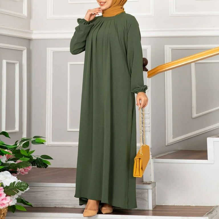 Women s Pleated Dresses for Women Dresses Turkish Dresses Work Dresses for Women Office Prom Dresses Evening Ladies Dresses Summer Casual Dresses Ladies Dresses Summer Casual Comfy Dress f Walmart