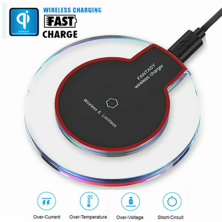 Black Friday!!!Qi 5W Wireless Charger,Ultra-Slim Qi Charging Pad for iPhone 8 / 8plus, iPhone X, Samsung Galaxy S7 / S6 / Edge / S9 Plus, Note 5 8, Nexus and all Qi-Enabled