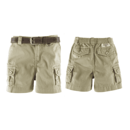 RALPH LAUREN CHILDRENSWEAR Boys Gellar Cargo Shorts, Basic Sand, Size 9M