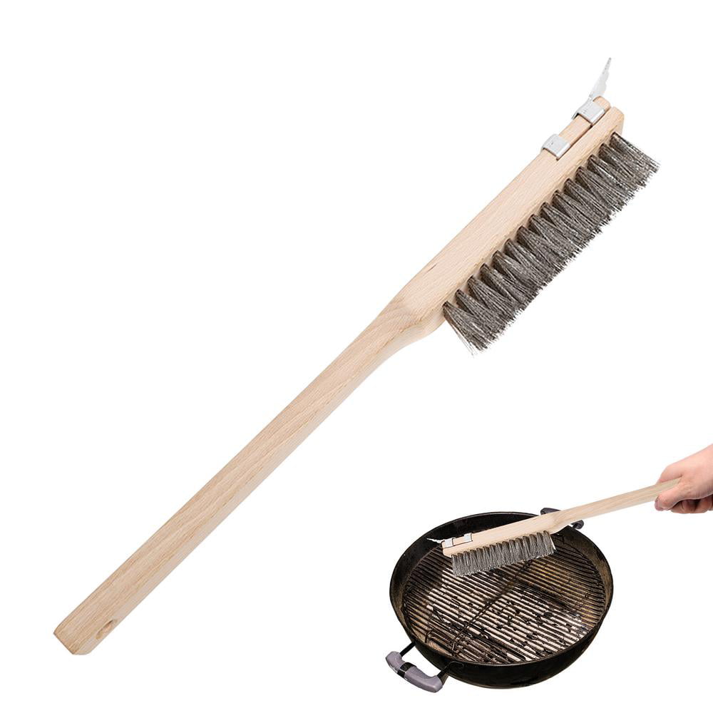 Vogue Pizza Oven Brush Handle Made of Wood 38in Attaches onto Brush Head GE204 