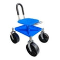 thumbnail image 5 of CoudarTitie Garden Trolley Rolling Seat 360 degree Rotating Woven PP Seat Heavy Duty Garden Chair blue, 5 of 9