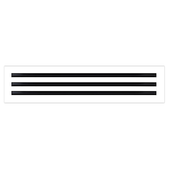 BUILDMART - 26x6 Modern AC Vent Cover - Decorative White Aluminum Air Vent - Standard Linear Slot Diffuser - Heating and Cooling Register Grille for Ceiling, Walls & Floors - Texas Buildmart