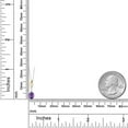 thumbnail image 6 of Gem Stone King 925 Silver and 10K Yellow Gold Purple Amethyst and White Lab Grown Diamond Pendant Necklace for Women | 2.37 Cttw | Gemstone February Birthstone | Oval 10X8MM | With 18 inch Chain, 6 of 6
