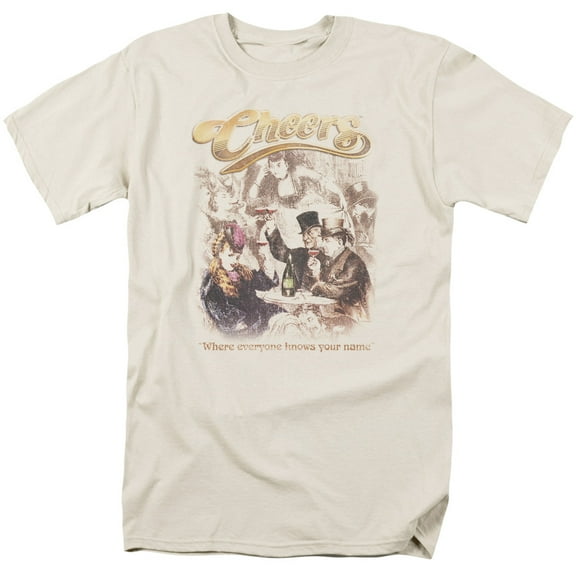Cheers Here Here Adult 18/1 T-Shirt Cream