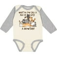 thumbnail image 3 of Inktastic What do you call a pile of cats? A MEOWTAIN Boys or Girls Long Sleeve Baby Bodysuit, 3 of 5