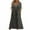 Dark Gray, variant on Plus Size Dresses, Fashion Women Summer Casual V-Neck Short Sleeve Button Long Dress(Green,XXXL)