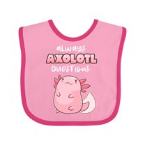 Inktastic Always Axolotl Questions Cute Curious Axolotl Boys or Girls Baby Bib