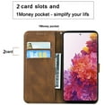 thumbnail image 4 of Allytech Flip Case for iPhone 13 2021 Model 6.1 inch, Premium Retro Butterfly PU Leather Wallet Case with [Magnetic Closure][Card Holder][Wrist Strap] Stand Cover for iPhone 13, Brown, 4 of 5