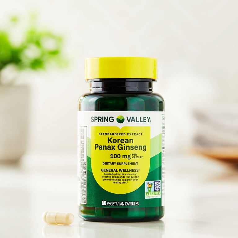 Spring Valley Standardized Extract Korean Panax Ginseng Dietary