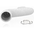 thumbnail image 1 of czcpp-Dryer Vent Hose 5 Inch Ducting Insulated 16FT Air Duct with 2 Clamps,Heavy-Duty Three Layer PVC and Aluminum Flexible Duct Protection for HVAC Ventilation, Duct Fan Systems(125mm-5M), 1 of 4
