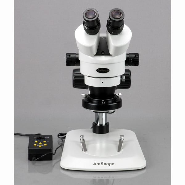 0.7X-4.5X Zoom Objective AmScope SM-1BNZ Professional Binocular Stereo Zoom Microscope Ambient Lighting Pillar Stand WH10x Eyepieces Includes 0.5x and 2.0x Barlow Lenses 3.5X-90X Magnification 