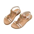 thumbnail image 2 of AXXD Beige Sandals for Women Clearance Under $10 Summer Pullover Flat Open Toe Beach Sandals, 2 of 6