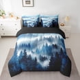 thumbnail image 2 of jejeloiu Wild Flying Animal 7-Piece Bedding Comforter Set,Rustic Woodland Pine King Bedding Sets,Blue White Bed Sheets For Adult,Ultra Soft Home Decor Reversible, 2 of 8