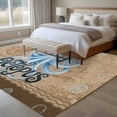 thumbnail image 4 of 5'x7' Area Rugs for Living Room Bedroom, Vintage Octopus Washable Rug Carpet Runner Indoor Outdoor, Brown Nautical Anchor Bubbles Coastal Non Slip Floor Mats Area Rug for Kitchen, Nursery, 4 of 8