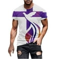 thumbnail image 1 of Fashion Men Comfortable Printing Short Sleeve Round-Neck Blouses Shirts, 1 of 5