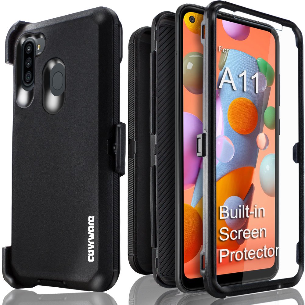 Samsung Galaxy A11 Case, COVRWARE [ Tri Series ] with Builtin [Screen