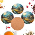 thumbnail image 6 of Star Sky Field Drinks Coasters, Non-Scratch Cork Base Round Cups Mats for for Wooden Coffee Table, Cool Housewarming Gift for Home Decor, 6 of 7