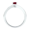 thumbnail image 2 of SZUL Women's Solitaire Ruby Wave Ring in 10K White Gold, 2 of 5