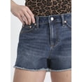 thumbnail image 2 of No Boundaries Women's Mid Rise Denim Short, Sizes 2-26W, 2 of 5