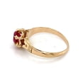 thumbnail image 4 of Natural Ruby Gemstone Ring, Round Cut Ring, 925 Yellow Gold Plated Sterling Silver Ring Wedding Gift For Him, 4 of 5