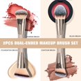 thumbnail image 3 of Brochas de maquillaje dpolla Foundation, polvo, colorete y contorno, 2 unidades, 3 of 6