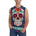thumbnail image 2 of Lsque Dead Day Party Print Men's Cotton Blend Sleeveless Muscle Shirts (S-3XL)- Moisture Wicking, Odor Protection, UPF 30+,X-Large, 2 of 8