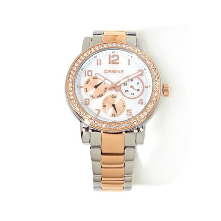 Drone Precision Timepiece Crystal Bezel 2-Tone Stainless Steel Watch Hsn $240.00