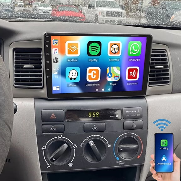 Gsuatey Android 15 Car Stereo for Toyota Corolla 2005-2012 with Wireless Carplay Android Auto, 9in Touch Screen Car Radio with Bluetooth GPS Wifi FM/RDS DSP SWC Mirror Link   Reverse Camera